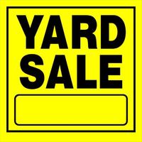 Yard Sale Information