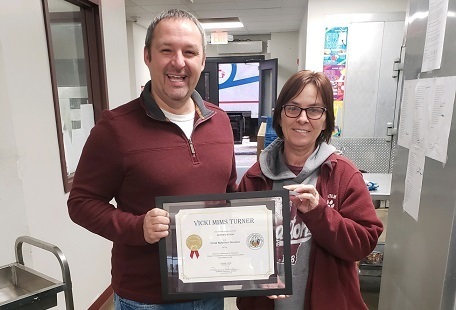 Cafeteria Supervisor Receives Child Nutrition Director Certification